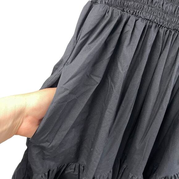 Abercrombie & Fitch Black Sundress Tiered Midi Medium Petite Tank - Picture 4 of 9